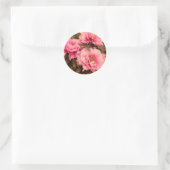 Pink  Peony Flower Ronde Sticker (Tas)