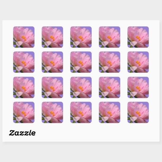 Pink Peony Flower Sticker (Vel)