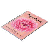Pink Peony Flower  Style Plagen Journal Notitieboek (Linkerzijde)