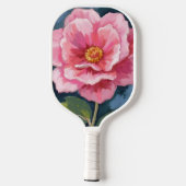 Pink Peony Flower Watercolor Floral Pickleball Paddle (Achterkant)