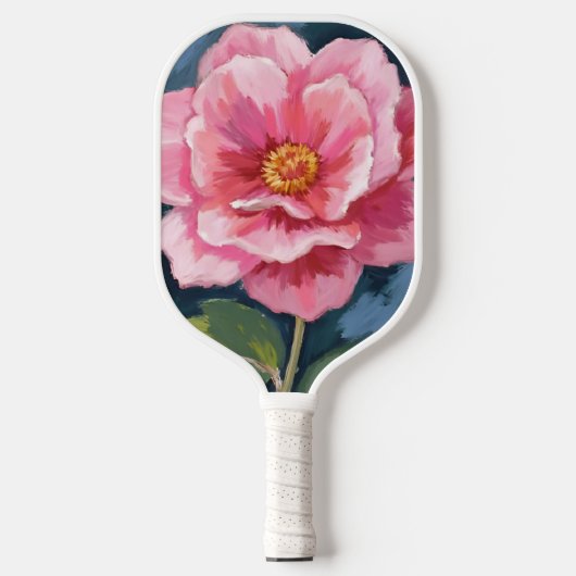 Pink Peony Flower Watercolor Floral Pickleball Paddle (Voorkant)