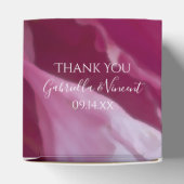 Pink Peony Flower Wedding Bedankdoosjes (Bovenkant)