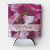 Pink Peony Flower Wedding Favor Blikjeskoeler (Voorkant)