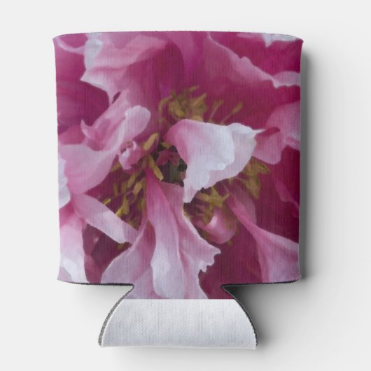 Pink Peony Flower Wedding Favor Blikjeskoeler (Achterkant)
