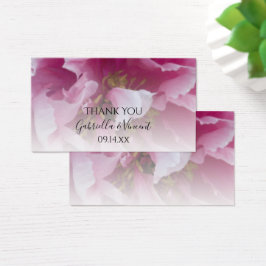 Pink Peony Flower Wedding Favor Labels Visitekaartjes