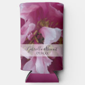 Pink Peony Flower Wedding Favor Seltzer Blikjeskoeler (Voorkant)