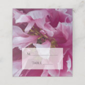 Pink Peony Flower Wedding Plaatskaartje (Buitenkant ongevouwen)