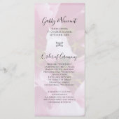 Pink Peony Flower Wedding Programme Programmakaart (Voorkant)