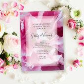 Pink Peony Flower Wedding Rehearsal Dinner Kaart