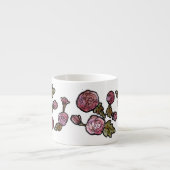 Pink Peony Flowers Espresso Kop (Voorkant)