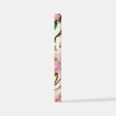 Pink Peony Flowers, Leaves & Buds Pattern iPhone Hoesje (Rechterkant)