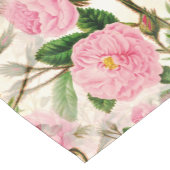 Pink Peony Flowers, Leaves & Buds Pattern Korte Tafelloper (Hoek)