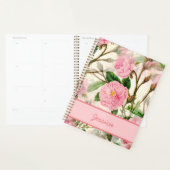 Pink Peony Flowers, Leaves & Buds Pattern Planner (Display)