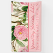 Pink Peony Flowers, Leaves & Buds Pattern Spandoek (Verticaal)