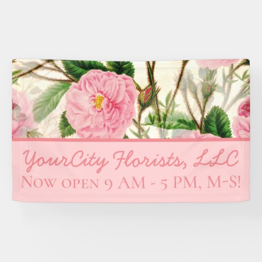 Pink Peony Flowers, Leaves & Buds Pattern Spandoek (Horizontaal)