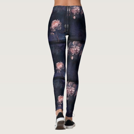 Pink Peony Flowers Leggings (Achterkant)