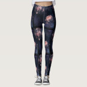 Pink Peony Flowers Leggings (Voorkant)