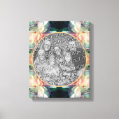 Pink Peony Flowers Lijst Creëer Uw eigen foto Canvas Afdruk (Voorkant)