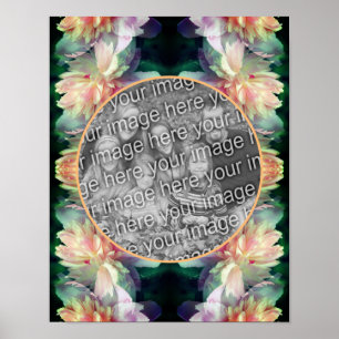 Pink Peony Flowers Lijst Uw foto toevoegen Poster