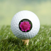 Pink Peony Garden Flowers Personal Initialen Golfballen (Insitu Shirt)