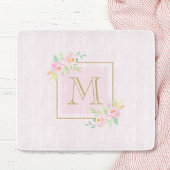Pink Peony Gepersonaliseerd Monogram Snijplank