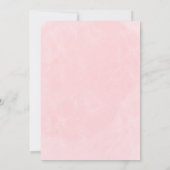 Pink Peony Gold Geometric Glitter Girl Baby shower Kaart (Achterkant)