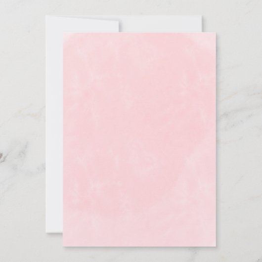 Pink Peony Gold Geometric Glitter Girl Baby shower Kaart (Achterkant)