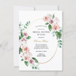 Pink Peony Gold Lijst Vrijgezellenfeest per Mail Kaart