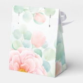 Pink Peony Greenery Eucalyptus Waterverf Weddensch Bedankdoosjes (Achterkant)