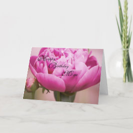 Pink Peony Happy Birthday Kaart