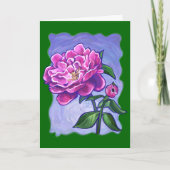 Pink Peony  Happy Moederdag Kaart (Voorkant)