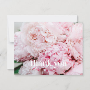 Pink Peony Hartelijk dank voor Flat Kaart