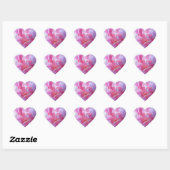 Pink Peony Heart Stickers (Vel)