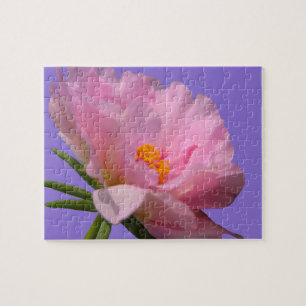 Pink Peony Jigzaag Puzzle Legpuzzel