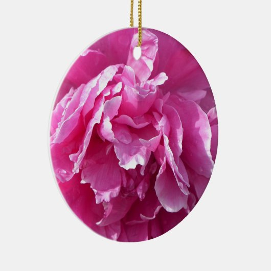 Pink Peony Keramisch Ornament (Rechts)