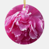 Pink Peony Keramisch Ornament (Voorkant)
