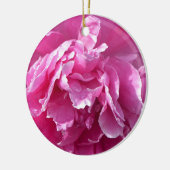 Pink Peony Keramisch Ornament (Links)