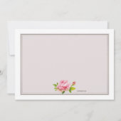 Pink Peony Lijst 3 Uitnodiging (Achterkant)