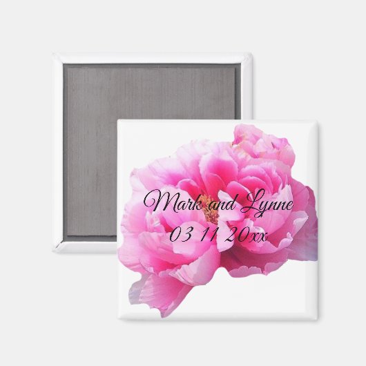 Pink Peony Magnet (Voorkant / Achterkant)