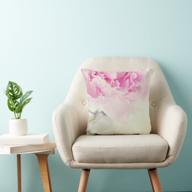  Pink Peony Mason Jar Kussen (Stoel)