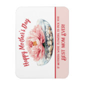 Pink Peony Moederdag Magneet (Verticaal)