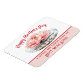 Pink Peony Moederdag Magneet (Linkerzijde)