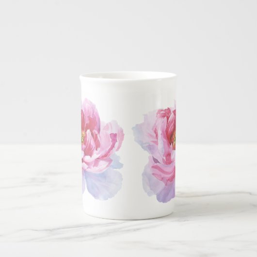 Pink Peony Mok Cup Bot China (Voorkant)