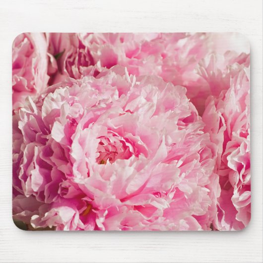 Pink Peony Mousepad Muismat (Voorkant)