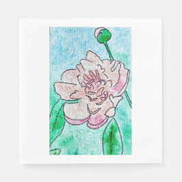 Pink Peony Napkin Servet