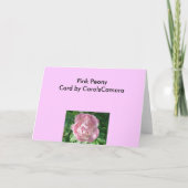Pink Peony Note Kaart (Achterkant)