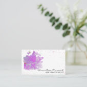 *~* Pink Peony Originele Schilderij Art Butterfly  Visitekaartje (Staand voorkant)