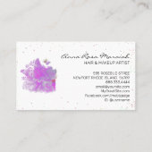 *~* Pink Peony Originele Schilderij Art Butterfly  Visitekaartje (Achterkant)