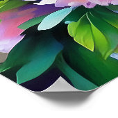 Pink Peony Painting, Peonies Flower Wall Art Poster (Hoek)