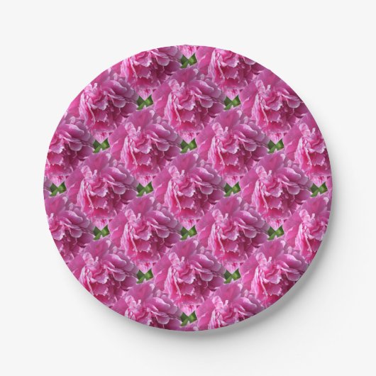 Pink Peony Papieren Bordje (Voorkant)